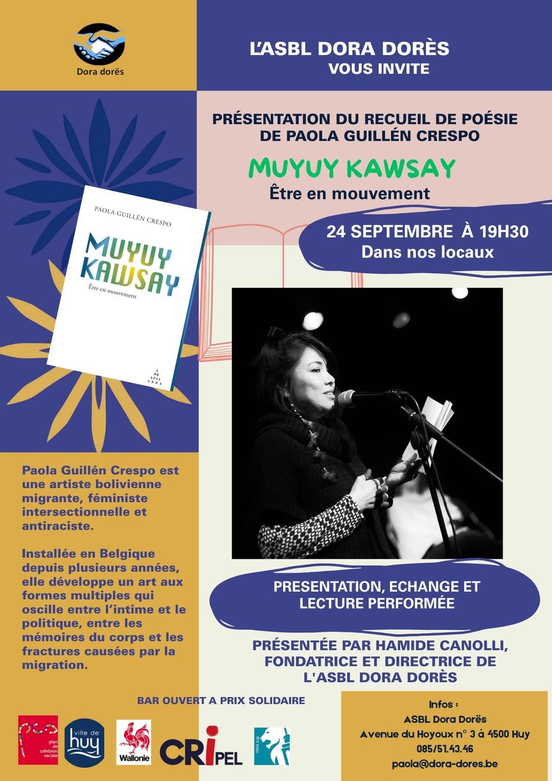 Présentation de Muyuy Kawsay — ASBL Dora Dorès, 24 septembre 2026, Huy