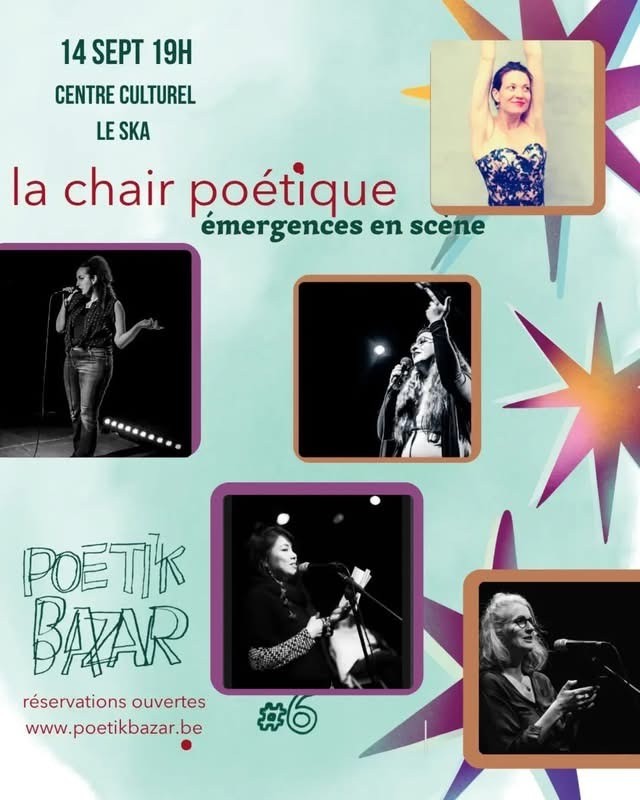 Chair poétique — Poetik Bazar, 14 septembre 2026, SKA Schaerbeek
